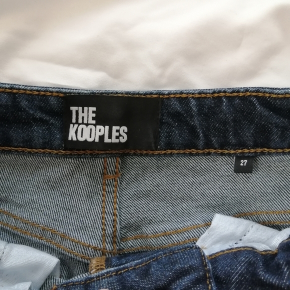 The Kooples Slim Fit Straight Leg Jeans High Rise Dark Wash 27 - Picture 10 of 16